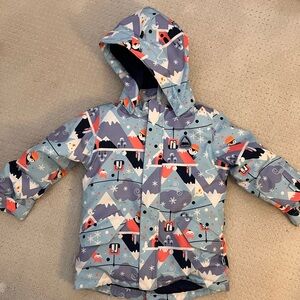 Burton Girls Blue Patterned Ski Jacket